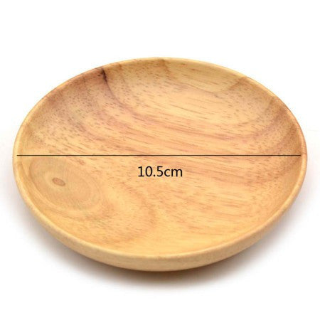 Natural Rubber Wood Candy Fruit Tray Serving Plate