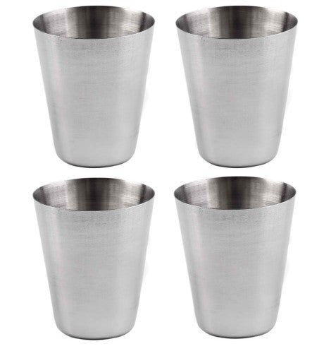 Set of 4 Stainless Steel Drinking Cup With Case