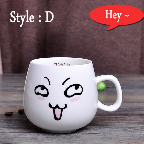 Creative Cute Expression Ceramic Mugs