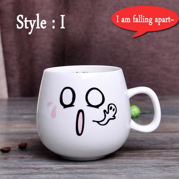 Creative Cute Expression Ceramic Mugs