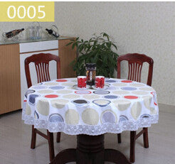 PVC Pastoral Round Table Cloth