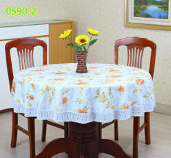 PVC Pastoral Round Table Cloth