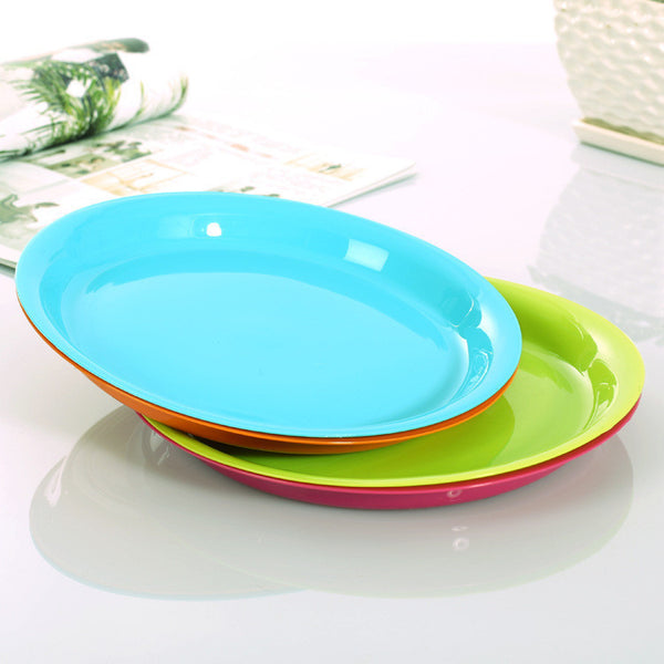 High Quality Plastic Circular Plate Candy Color